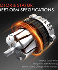 Drop-In 12V 105 Amp Clockwise Alternator For Honda Accord 2003-2007, Civic 2006-2011, CR-V 2007-2011, Element 2003-2011, Acura TSX CSX 2004-2008 With 2.0L Or 2.4L Engines Replacement 1042104732 High-Performance Auto Part showing rotor and stator