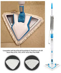Replacement Steam Mop Pads for Bissell PowerEdge and PowerForce Lift Off Mops 4 Pack shown on mop head and stand.
