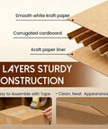 Set Of 100 Small 4x4x4 Inch Kraft Corrugated Mail Boxes For Shipping And Packing showing sturdy three-layer construction