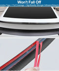 Kick Out Your Setup With This Dope No Drill Rear Spoiler For Tesla Model Y Juniper Refresh with strong adhesive tape detail.
