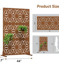 Sturdy Outdoor Privacy Screen With Stand 72 Inch Height By 44 Inch Width Brown Metal Fence Panels For Patio Balcony Garden