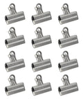 Top Shelf Bulldog Binder Clips 3 Inch Set Of 12 Steel Nickel Plated Paper Clips for organizing thick documents.