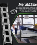 Runs Smooth As Butter Heavy Duty Full Extension Ball Bearing Drawer Slides 14 Inch Side Mount Runner Glides with steel balls.
