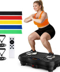 Woman using Vibration Plate Exercise Machine For Full Body Workouts, 130 Levels Of Vibration, Lymphatic Drainage And Weight Loss, 450 Lb Capacity