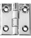 Heavy Duty Zinc Alloy Butt Hinge For Cabinet Doors And Furniture, Silver 60x60mm, front view showing mounting holes and hinge detail