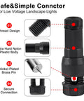 Diagram of Ten Pack Low Voltage Landscape Wire Connectors Waterproof For Outdoor LED Pathway Garden Lights showing thread design and body