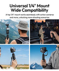 Universal 1/4 inch mount with 10000mAh Battery Grip For Cameras With Hidden 360 Degree Tripod Base in various outdoor settings