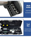 Handheld Electric Pipe Beveling Machine With Internal Expanding Chuck For No Sweat 220V Chamfering and Weld Prep Blade holder with easy adjustment.