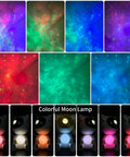 Astronaut Galaxy Projector Night Light With Moon Lamp 7 Color Nebula Glow Remote Control And Auto Timer LED Galaxy Lamp images.