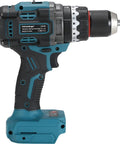 Professional Brushless Cordless Impact Drill Featuring 1/2 Inch Keyless Chuck And Serious 160 Nm Torque Output For Makita 18V Batteries, side view showcasing design.