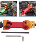 Rock Solid Hella Adjustable Milling Vise Stop Precision Cnc Mill Work Locator And Positioner Tool with red and green colors.