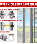 Black Chain Link Gate Latch For Fence Posts Spaced 1-3/8 To 2-3/8 Inches, measurement instructions displayed on image
