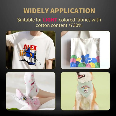 Sublimation Paper 8.5x11 Inch 110 Sheets For Sublimation Printers And Inks Fast Dry With 98 Percent Transfer Rate on light fabric.