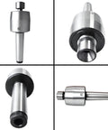 Four views of Mt3 Medium Duty Live Center Set 3MT Morse Taper Revolving Center With High Carbon Steel Construction for lathe machines.