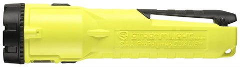 Dual Beam Workhorse Flashlight With Spot And Flood Modes 3AA Power 140 Lumen Output 7300 Candela Peak 171 Meter Throw Yellow