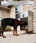 Built Tough Stainless Steel Dog Feeder For Large Breeds 50 Pound Automatic Kibble Dispenser with pet accessing food