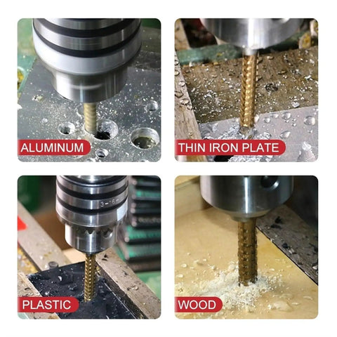 Awesome HSS Step Drill Bit Set With Hex Shank For Metal Wood And Plastic Perfect DIY Gear Include Multi Size Saw Bits From 4 To 32mm Tough Cutter Tools You Need To Tackle Any Project Like A Real Pro Today. HSS step drill bits drilling aluminum, thin iron plate, plastic, and wood