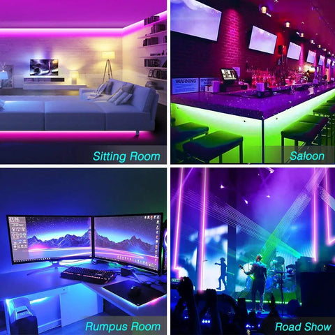 Go-To LED Light Remote Controller With IR Receiver And 12V 2A Power Supply Adapter For 5050 2835 3528 RGB LED Strip Lights, 4 Pin Connector Set, Male To Female Reconfigurable Plug For Easy No Fuss RGB Strip Setup