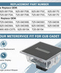 Hour Meter Replacement For Cub Cadet Series 925 06170B 06170A 06170C Fits 725 06170 Parts 925 04036 725 04036 490 900 C075 Easy Install For Your Lawn Tractors, clear display unit