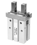 20mm Bore Air Gripper Pneumatic Cylinder, Parallel Style Aluminum Alloy Body for automated industrial systems, front view.