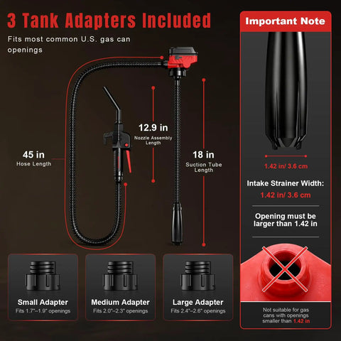 Tough As Nails Cordless Gas Can Pump Delivers 3.7 Gpm Flow Without A Single Sweat Perfectly For Rig Ready Worksites And Heavy Duty Garage Gear Upgrades with tank adapters.