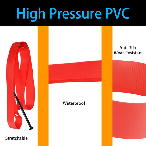 High Pressure PVC 4 Pack 20 Inch Bicycle Rim Strip Tape For Tubeless Rims High Pressure Puncture Resistant PVC Wheel Liner Red