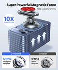 Tesla Phone Mount With Ultra Strong Magnet Power Foldable Hidden Car Holder For MagSafe showcasing magnetic strength.