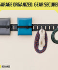 Eight Pack E Track Straps adjustable heavy duty tie down straps 12 to 22 inches for enclosed trailers with rubberized bungee grip