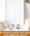 10 Pack Aluminum Alloy Cabinet Handles Drawer Knobs with silver candle and beads, single hole silver finish.