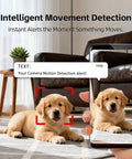 Smartphone showing motion detection alert from 4K Security Camera With 4G SIM Card No WiFi Needed Portable Nanny Cam Style Wireless Hidden Design.
