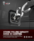 Heavy Duty Retractable Truck Bed Tie Downs Compatible With Silverado And Sierra Pickup Oval Stake Pockets Knockout Cargo Securement Built Tough American Hauling Setup 4 Pack close-up of hook and anchor with 4000 lbs capacity