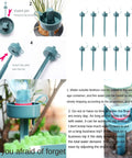 Set It And Forget It Plant Irrigation Timers For Auto Watering In Your Garden Home Dorm Greenhouse 10 Pack Convenient Timed Watering System Keeps Plants Hydrated While Youre Away, teal plastic drip stakes