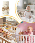 4 Piece Bed Rail Covers For Teething With Breathable Cotton Gauze Teething Guard Set For Baby Safety in crib with babies