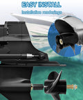 Flo Torq II Hub Kit Replacement For Mercury Outboard Motors 60 300 HP Compatible With Mercruiser Alpha One And Bravo One Drives 15 Spline Tooth Propeller Hub Adapter For Quick Install - installation rendering with close-up on water background