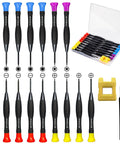 18-Piece Mini Precision Screwdriver Kit With Magnetic Case Featuring Flathead Phillips Torx Pentalobe Bits And Tweezers displayed
