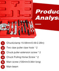 Heavy Duty Bearing Separator And Puller Kit 9 Piece Wheel Bearing Removal Tools Set with Portable ABS Case, Pro Grade Auto Shop Gear
