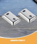 Sturdy Stainless Steel Bathroom Towel Bar Mounting Bracket For Towel Racks And Shower Rods, no-slip arc design shown