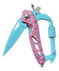 Six In One Carabiner Multitool With Folding Knife And Bottle Opener Glass Breaker Phillips And Flathead Screwdrivers EDC Survival Gear