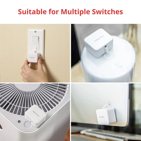 Smart Button Pusher For Rocker Switches And One Way Buttons, Bluetooth Control From Your Phone, No Wiring Needed, No Fuss App Timers, Optional Hub For Voice And Remote, White, used on multiple devices