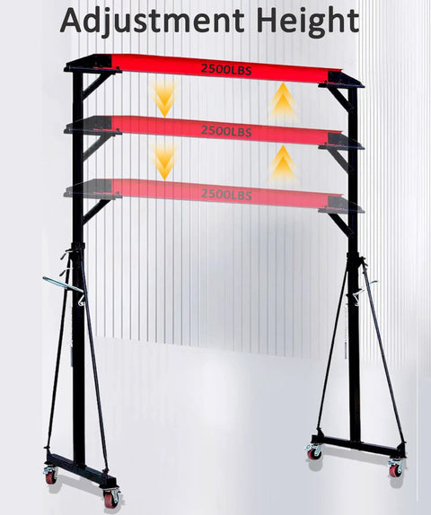 Adjustable Gantry Crane 2-Ton Portable Hoist Frame With Trolley, Sling, Shackles, Hooks And Festoon System for factories shown