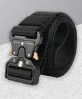 Heavy Duty Tactical Belt For Men With Quick Release Aluminum Buckle 1.5 Inch Web Work Belt Black Ultra Durable Easy Tool Free Adjustments