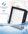 Replacement Filter For Backpack Vacuums Compatible With Super Coach Pro 10 image showing washable filter design in water