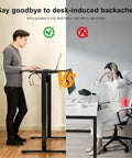 55 Inch By 24 Inches Electric Standing Desk, Height Adjustable Sit Stand Home Office Table With Smooth Motor Touch Controls, ergonomic use comparison