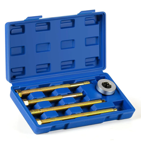 Long Reach Crank Pulley Installation Tool Set For Harmonic Balancer And Underdrive Dampers Includes 4 Adapters And Nut Bearing