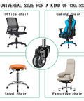 Five Pack Heavy Duty Office Chair Caster Wheels With Brakes, 2 Inch Swivel Rollers for various chair types including office and gaming.