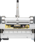 13 Inch Heavy Duty Lvp Flooring Cutter With Built In Led Light And Reinforced Steel Table, showing a durable aluminum frame and cutting handle.