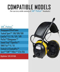 Gel Ear Pads Upgraded For 3M PELTOR Headsets With Softer Cushions And A Snug Seal with compatibility chart