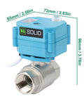 Motorized Ball Valve 3/4 Inch IP67 Stainless Steel Full Port Heavy Duty 9 To 24V With Waterproof Cover side view