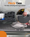 Heavy Duty Hydraulic Knockout Punch Kit One Half Inch To Two Inch Conduit Hole Cutter Set in plastic case for easy carrying
