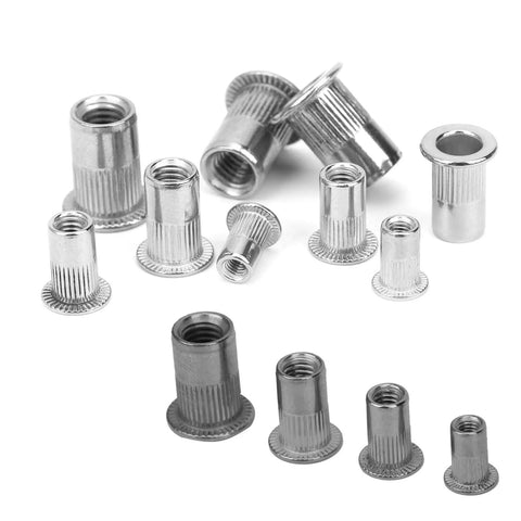 Heavy Duty Stainless Steel Rivet Nut Insert Kit M3 M4 M5 M6 Mixed Nuts For Metal Fabrication Automotive And Furniture Assembly Pro Grade